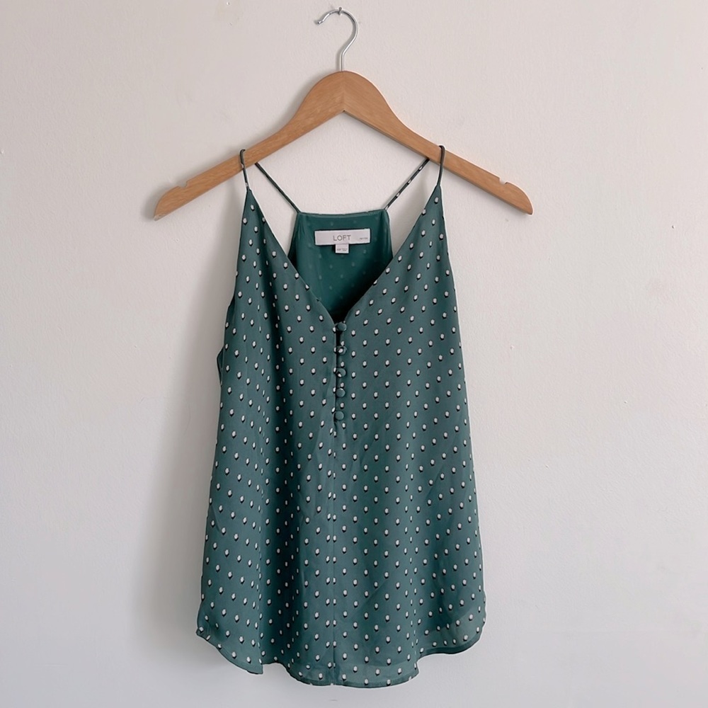 LOFT Floral Flowy Tank Top Blouse